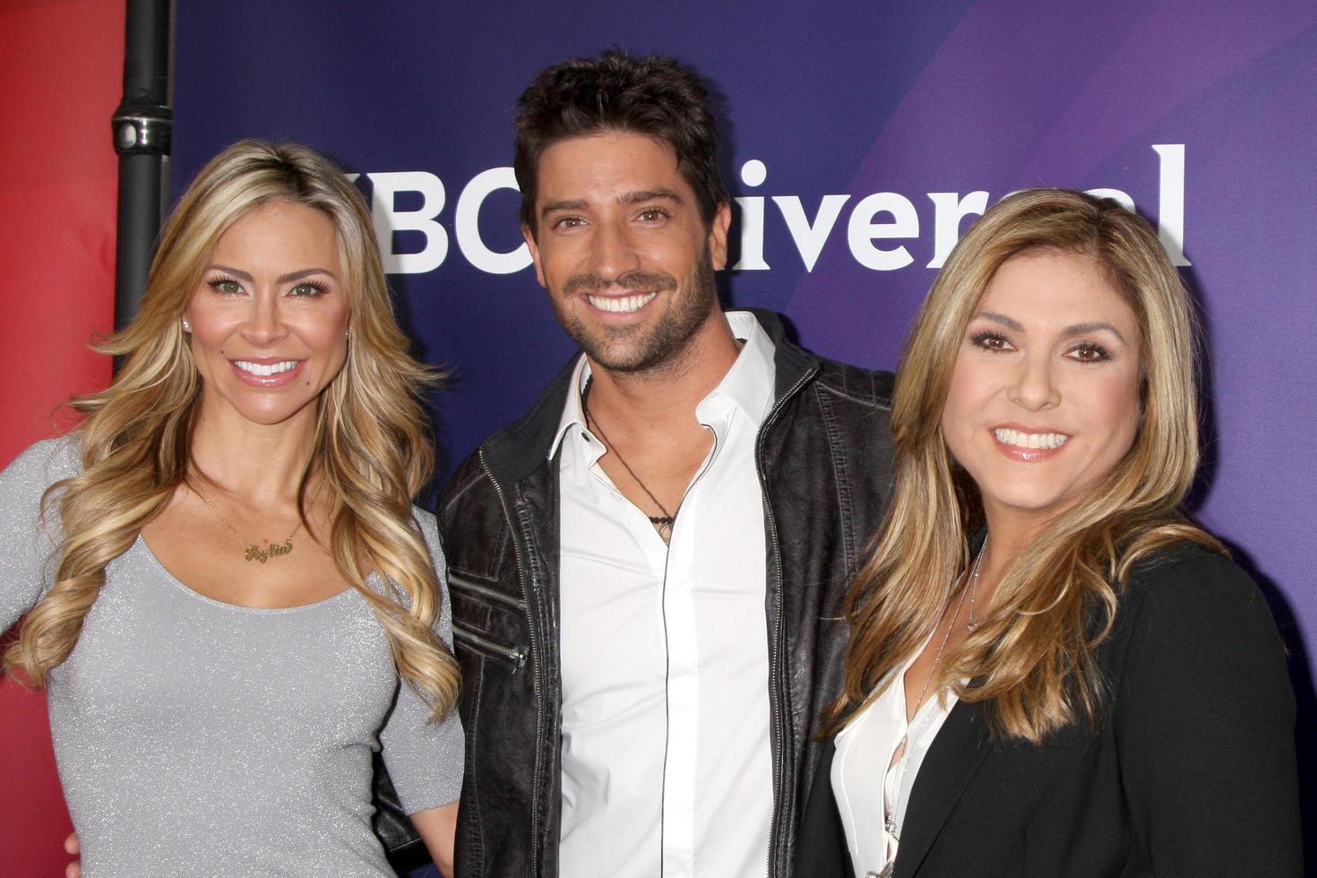 LOS ANGELES - JAN 19 - Aylin Mujica, David Ciarrocchi, Lorena Garcia at the NBC TCA Winter 2014 Press Tour at Langham Huntington Hotel on January 19, 2014 in Pasadena, CA photo