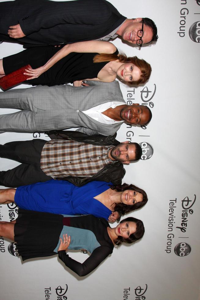 LOS ANGELES - JUL 27 - Josh Malina, Darby Stanchfield, Columbus Short, Guillermo Diaz, Bellamy Young, Katie Lowes arrives at the ABC TCA Party Summer 2012 at Beverly Hilton Hotel on July 27, 2012 in Beverly Hills, CA photo