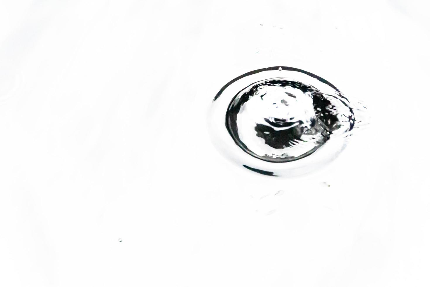 Drops of water or water droplets fall on the water surface and disperse on the water surface. photo