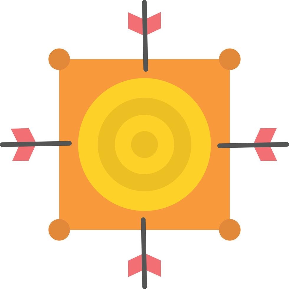 Focus Board Dart Arrow Target  Flat Color Icon Vector icon banner Template