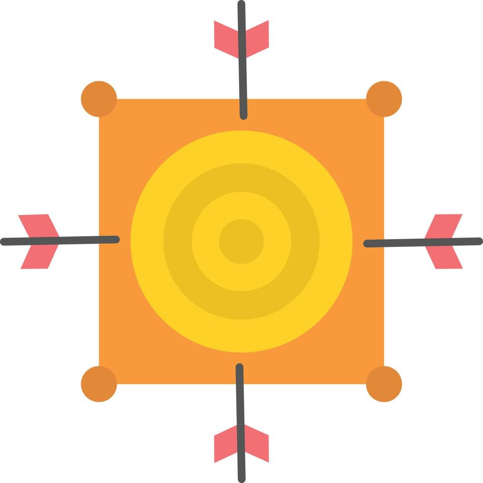 Focus Board Dart Arrow Target  Flat Color Icon Vector icon banner Template