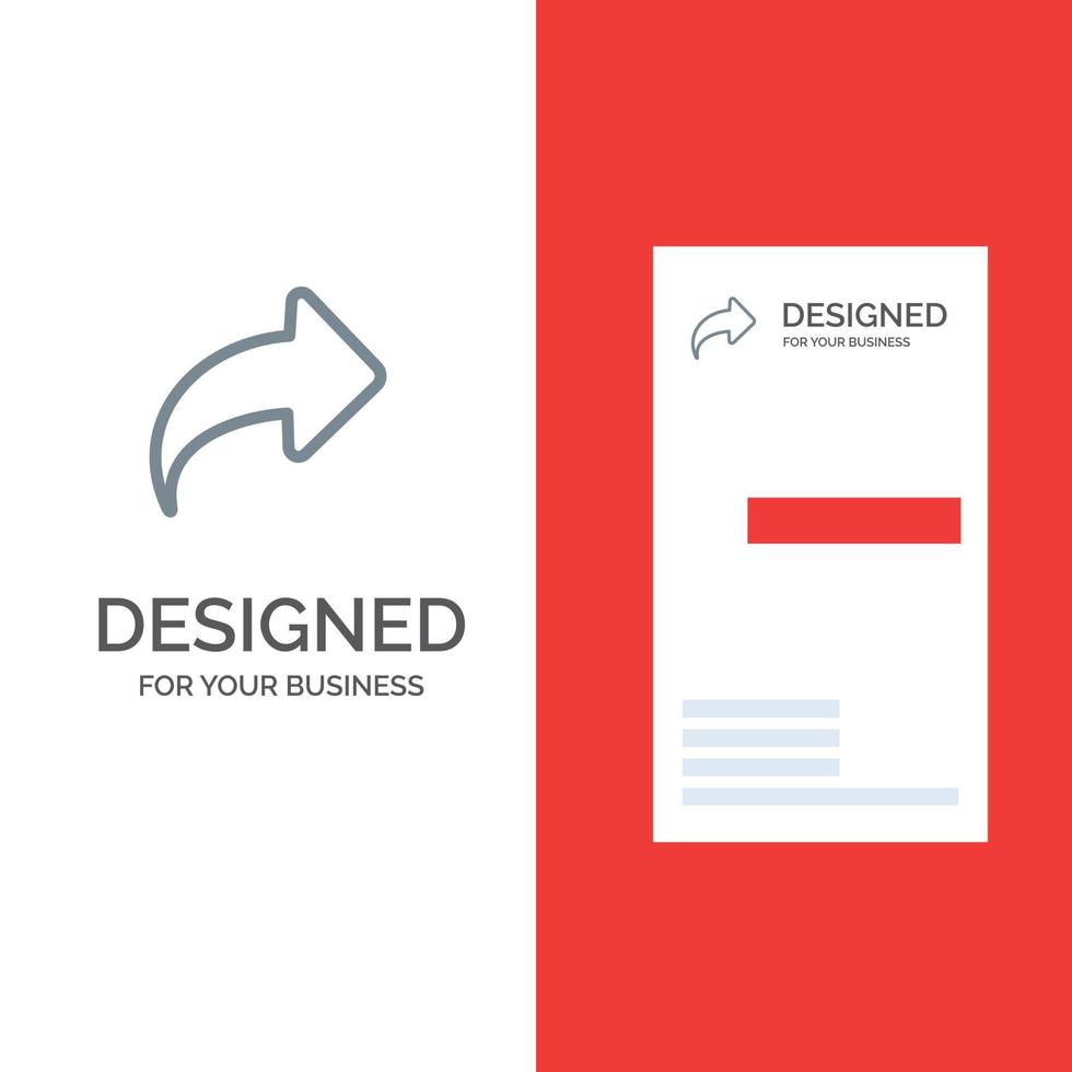 Arrow Direction Right Forward Grey Logo Design and Business Card Template vector