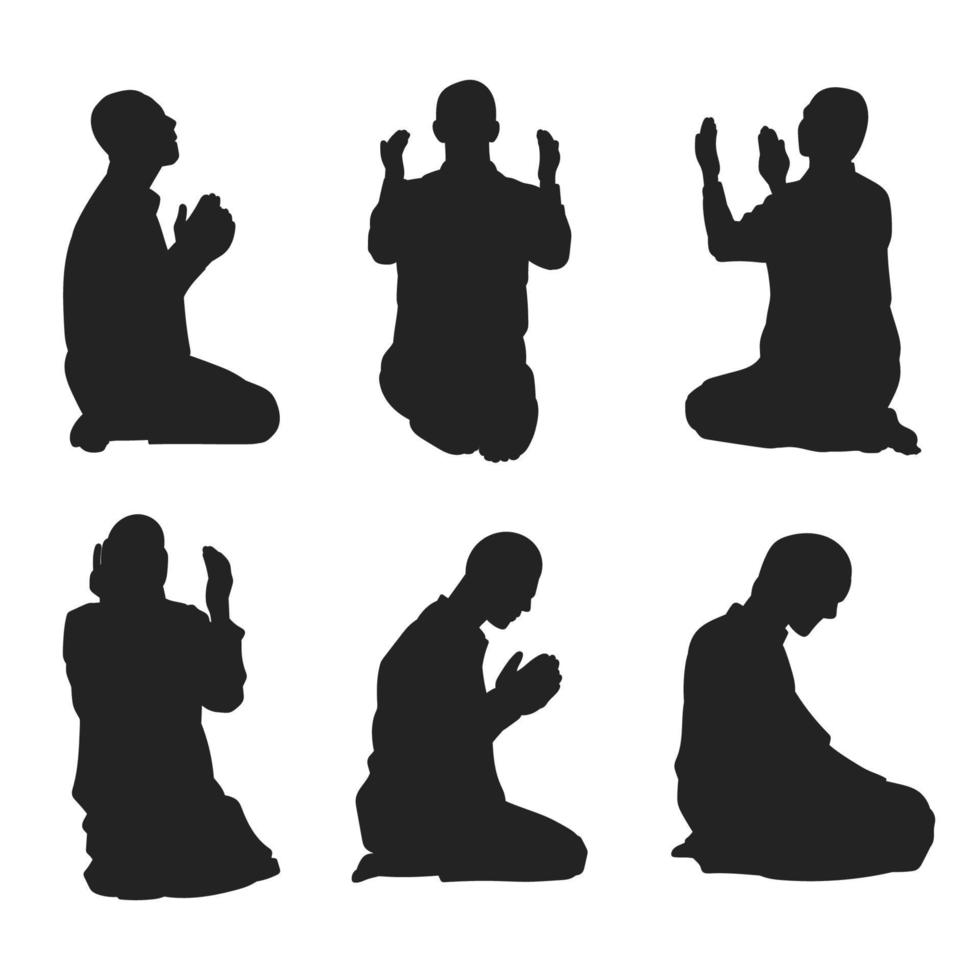 Muslim pray vector