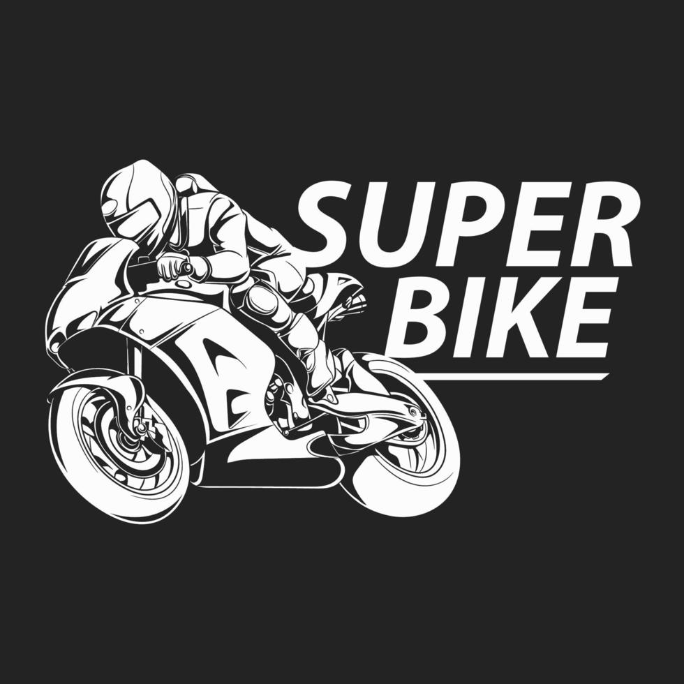 super bike rider vector