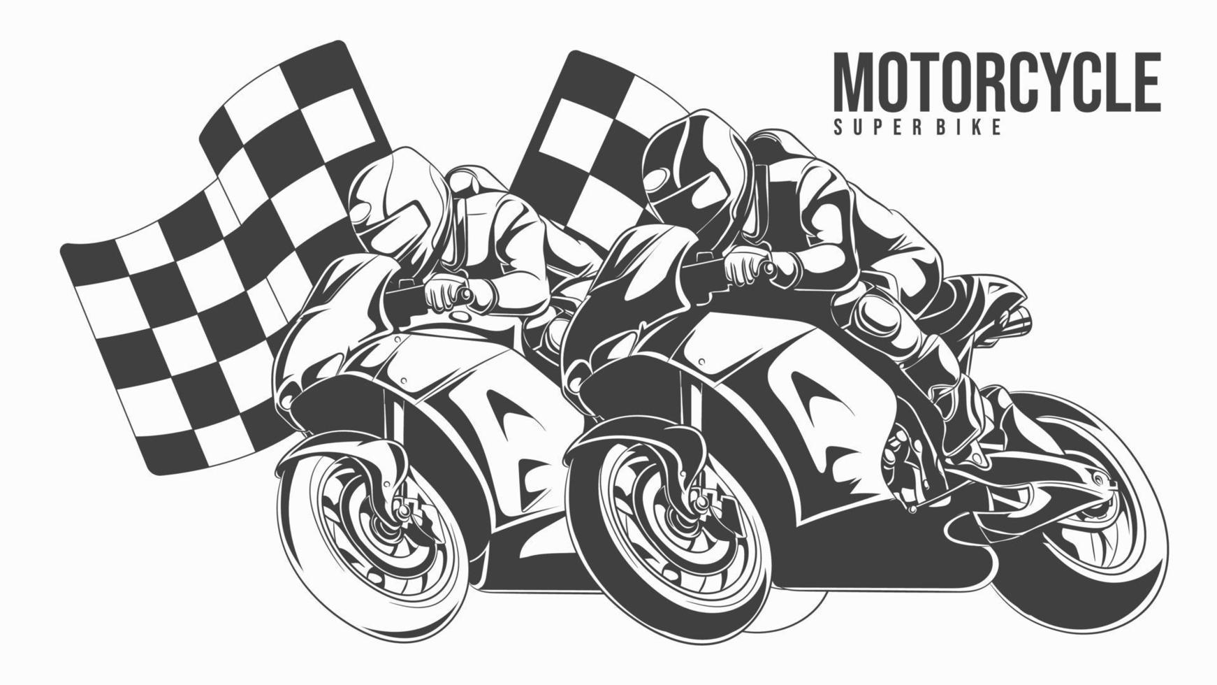 carrera de súper moto vector