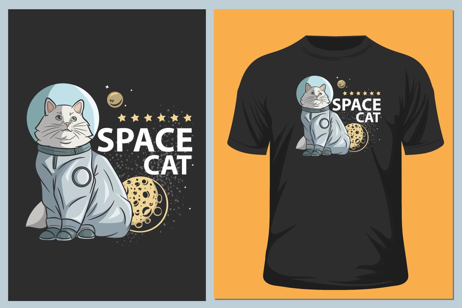 Space cat vector