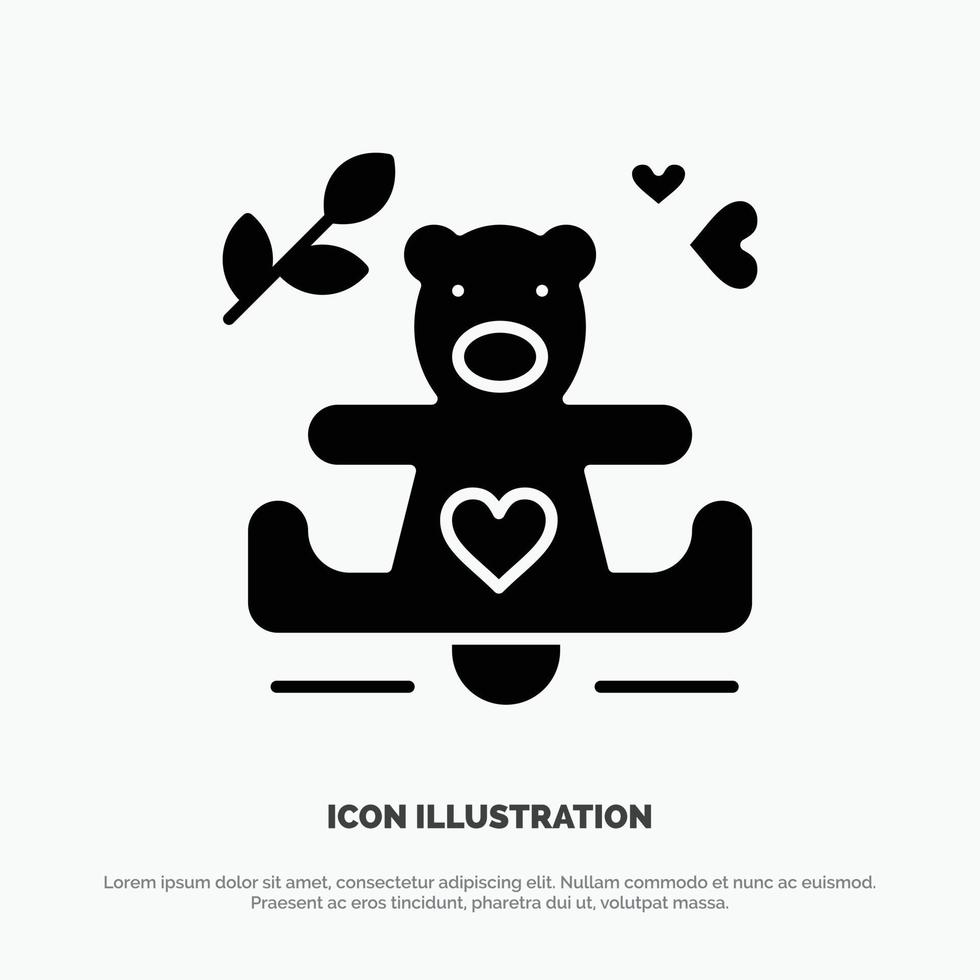 Hearts Love Loving Wedding solid Glyph Icon vector