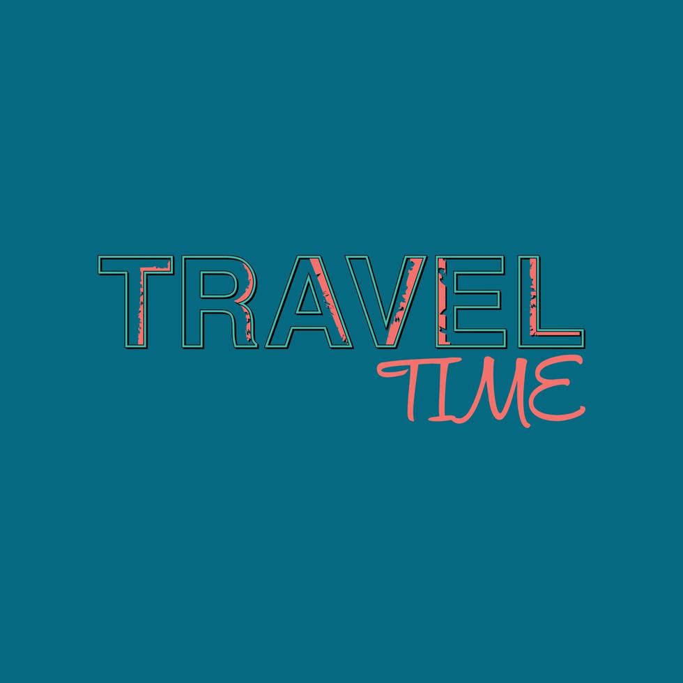 Travel Time Tshirt Design vector