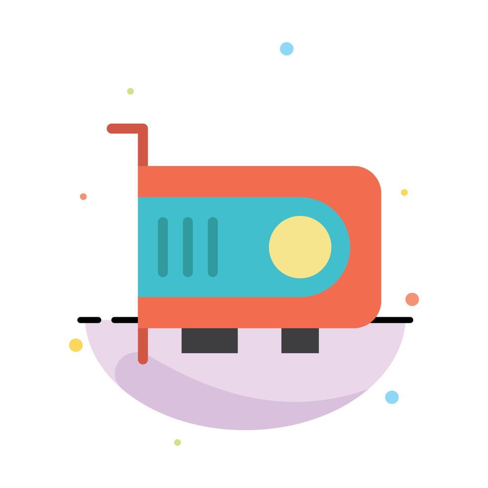 Computer Power Technology Computer Abstract Flat Color Icon Template vector