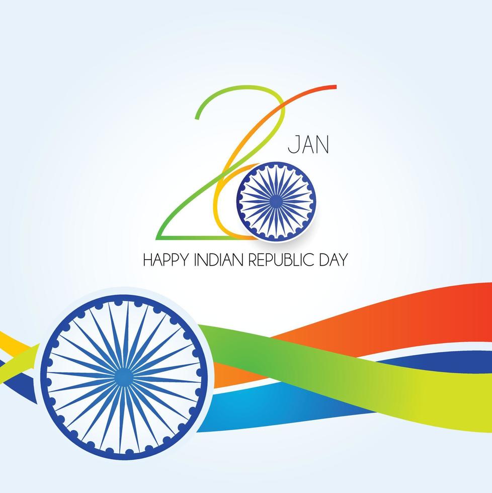 día de la república india 26 de enero fondo indio vector