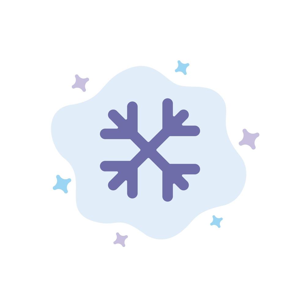 Snow Snow Flakes Winter Canada Blue Icon on Abstract Cloud Background vector