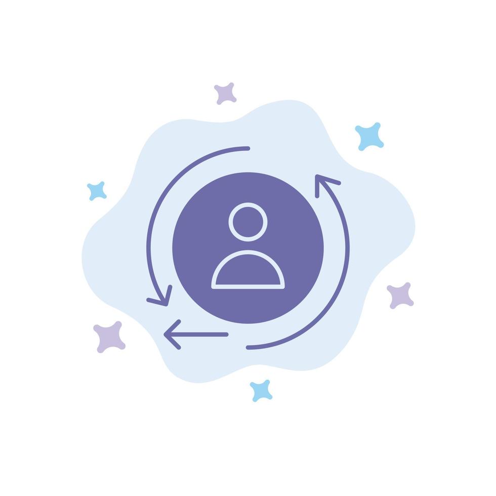 Digital Marketing Remarketing Blue Icon on Abstract Cloud Background vector