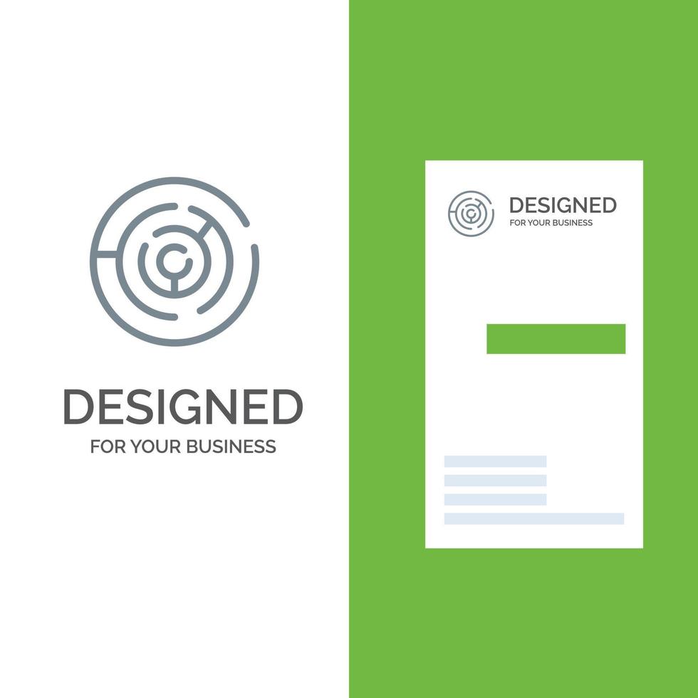 Puzzle Arrow Strategy Target Point Grey Logo Design and Business Card Template vector