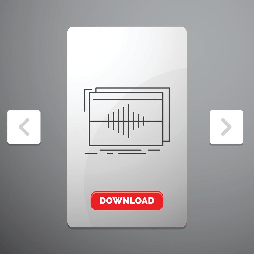 Audio. frequency. hertz. sequence. wave Line Icon vector