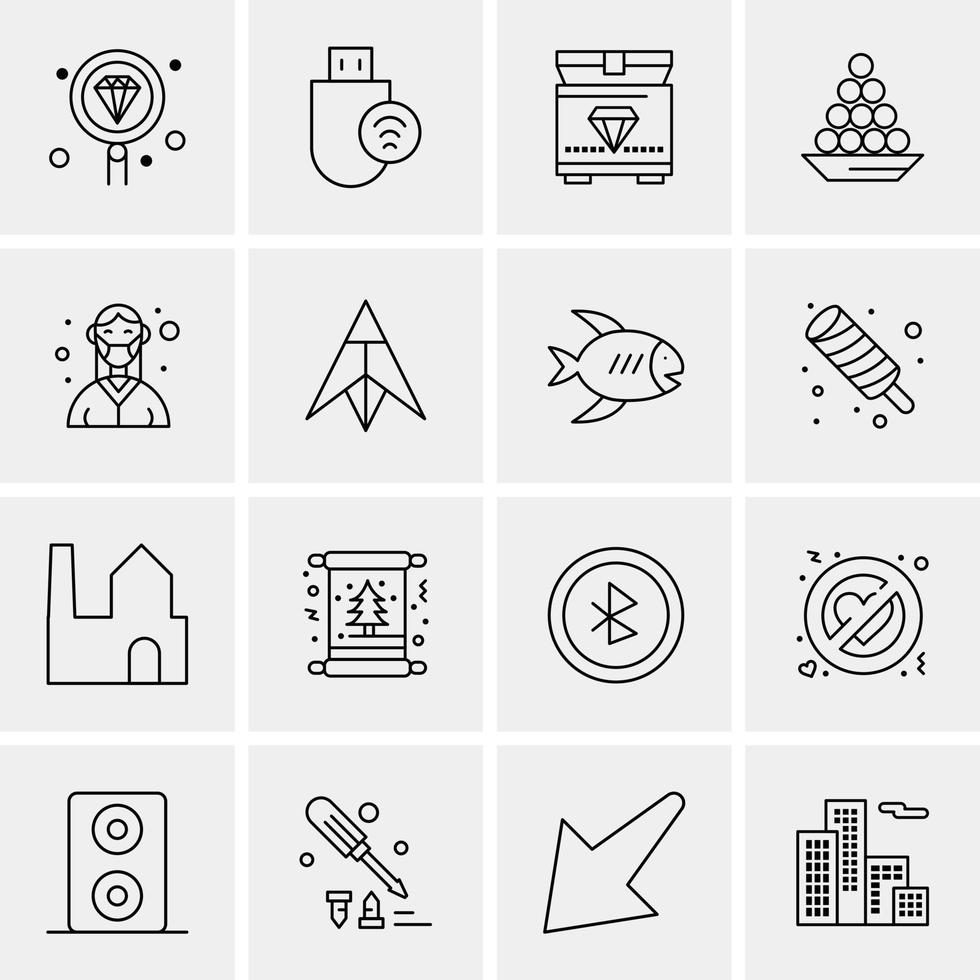 16 Universal Business Icons Vector Creative Icon Illustration to use in web and Mobile Related proje