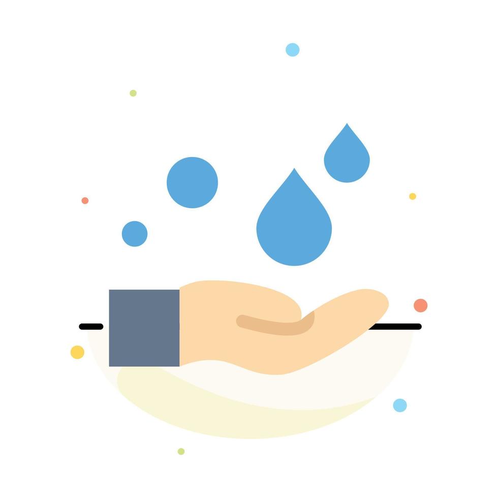 Cleaning Hand Soap Wash Abstract Flat Color Icon Template vector