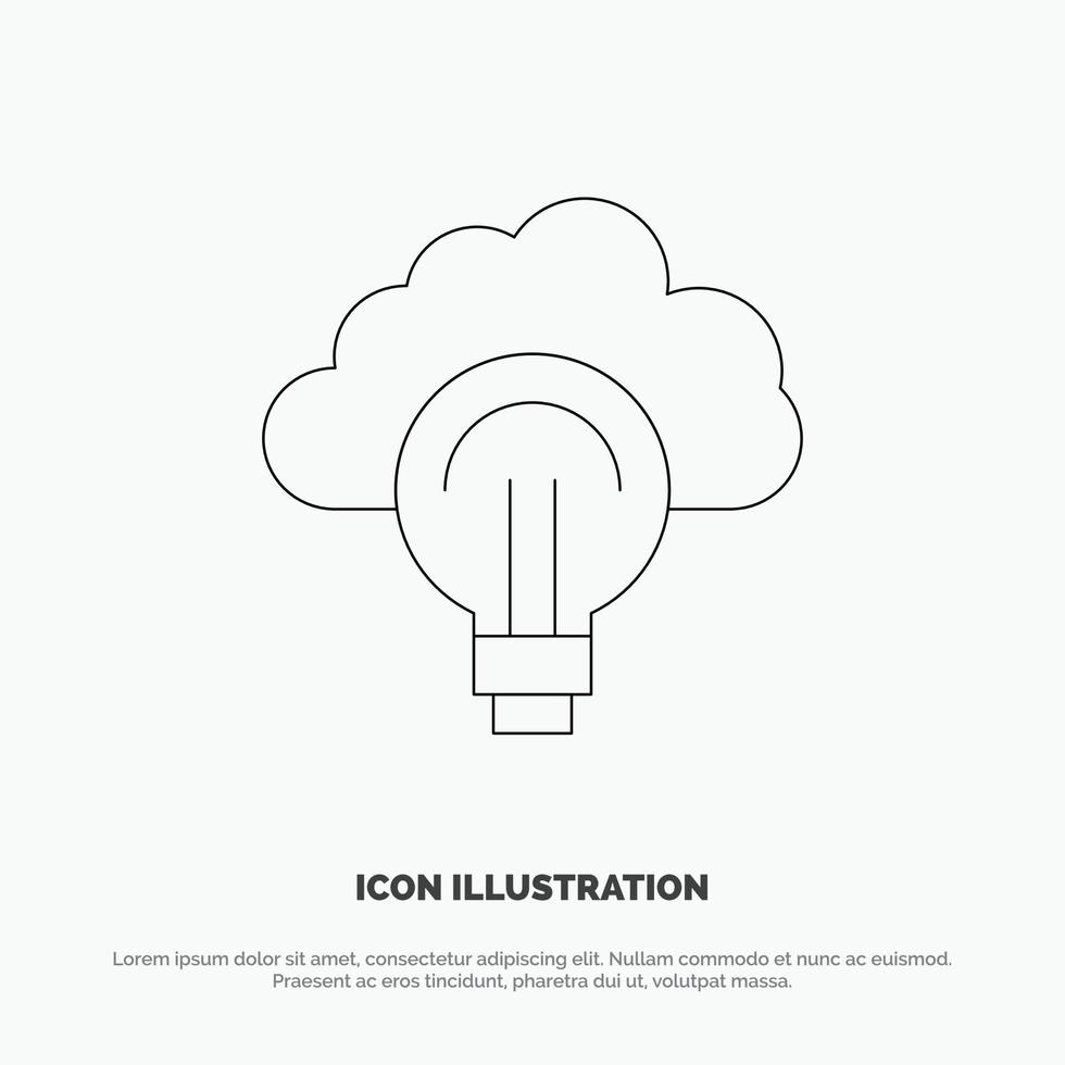 idea foco foco éxito línea icono vector