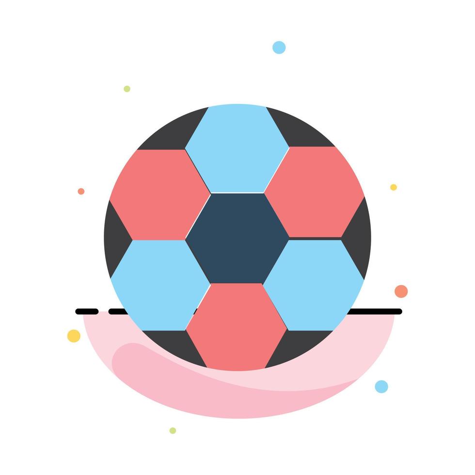 Ball Football Soccer Sport Abstract Flat Color Icon Template vector