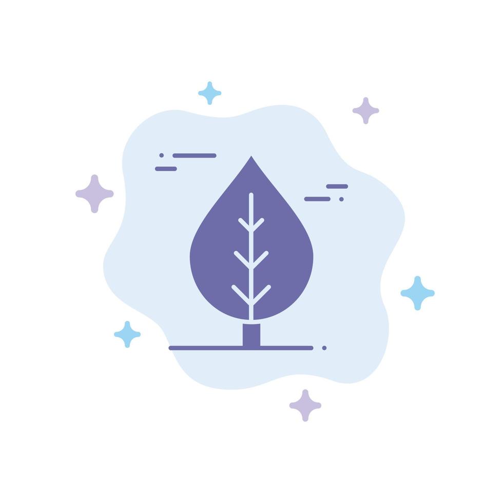 Leaf Canada Plant Blue Icon on Abstract Cloud Background vector