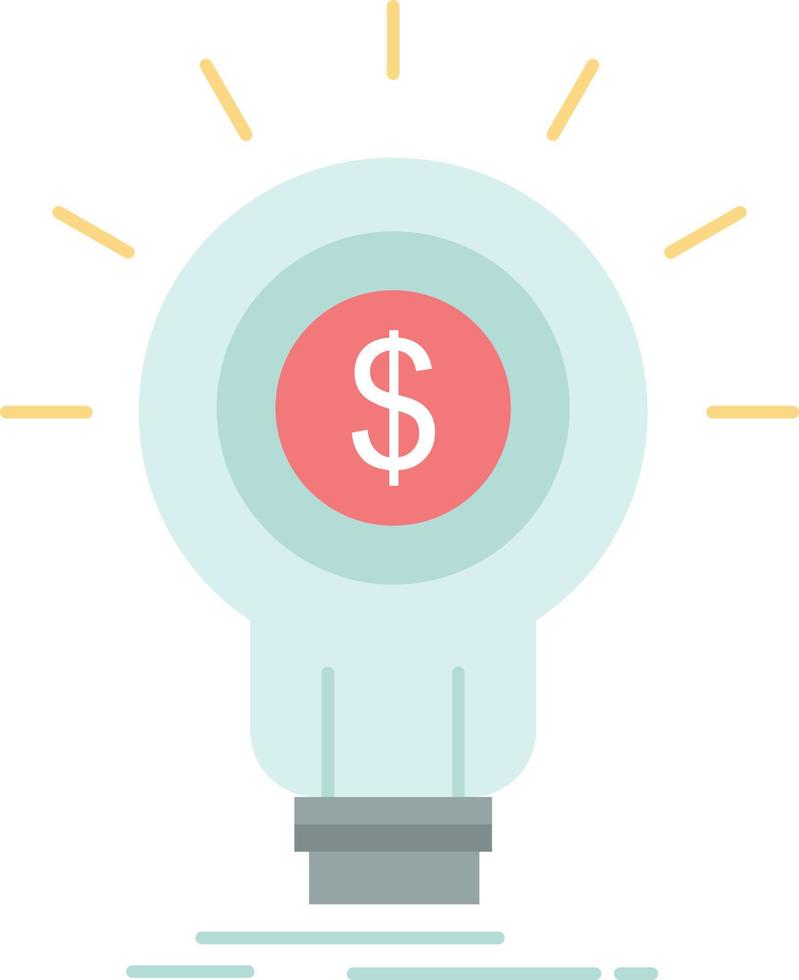 financiar idea financiera dinero inicio color plano icono vector