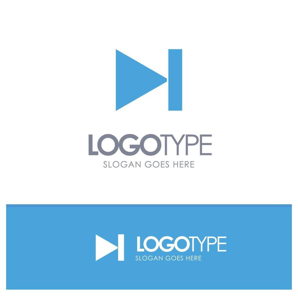 final adelante último siguiente logotipo sólido azul con lugar para el eslogan vector