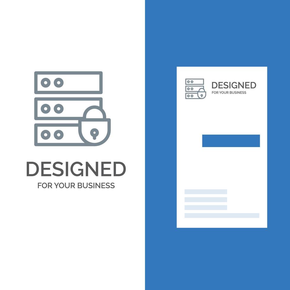 Device Electronic Internet Security Key Grey Logo Design and Business Card Template vector