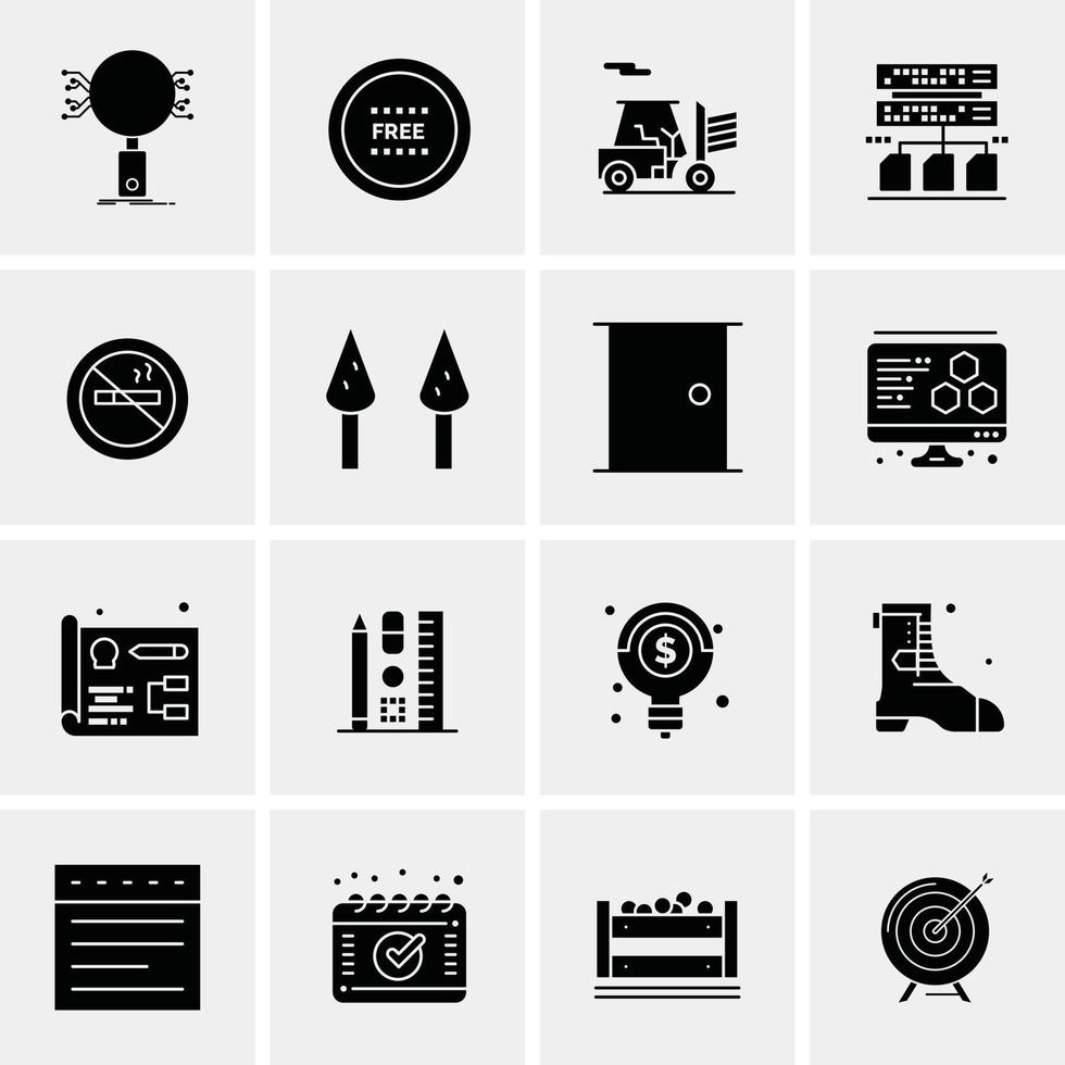 16 Universal Business Icons Vector Creative Icon Illustration to use in web and Mobile Related proje