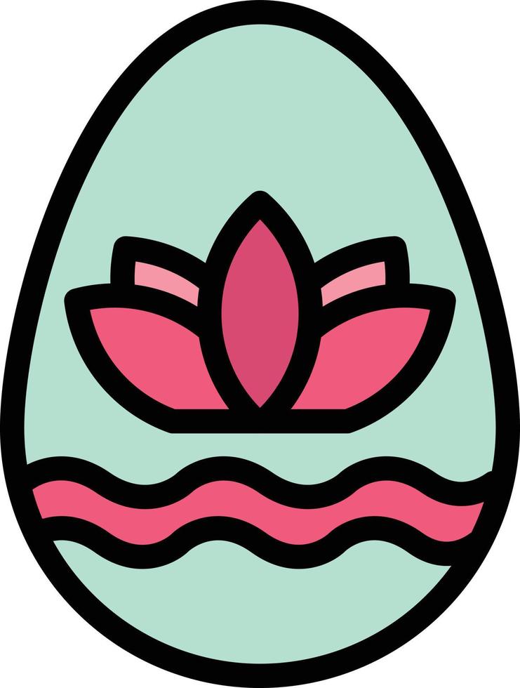 Easter Egg Egg Holiday Holidays  Flat Color Icon Vector icon banner Template