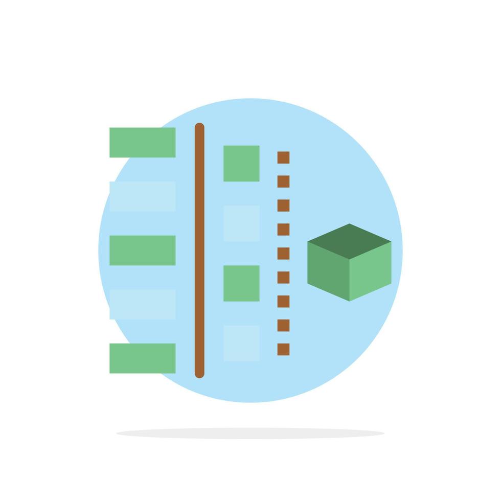 Development Phases Plan Planning Product Abstract Circle Background Flat color Icon vector