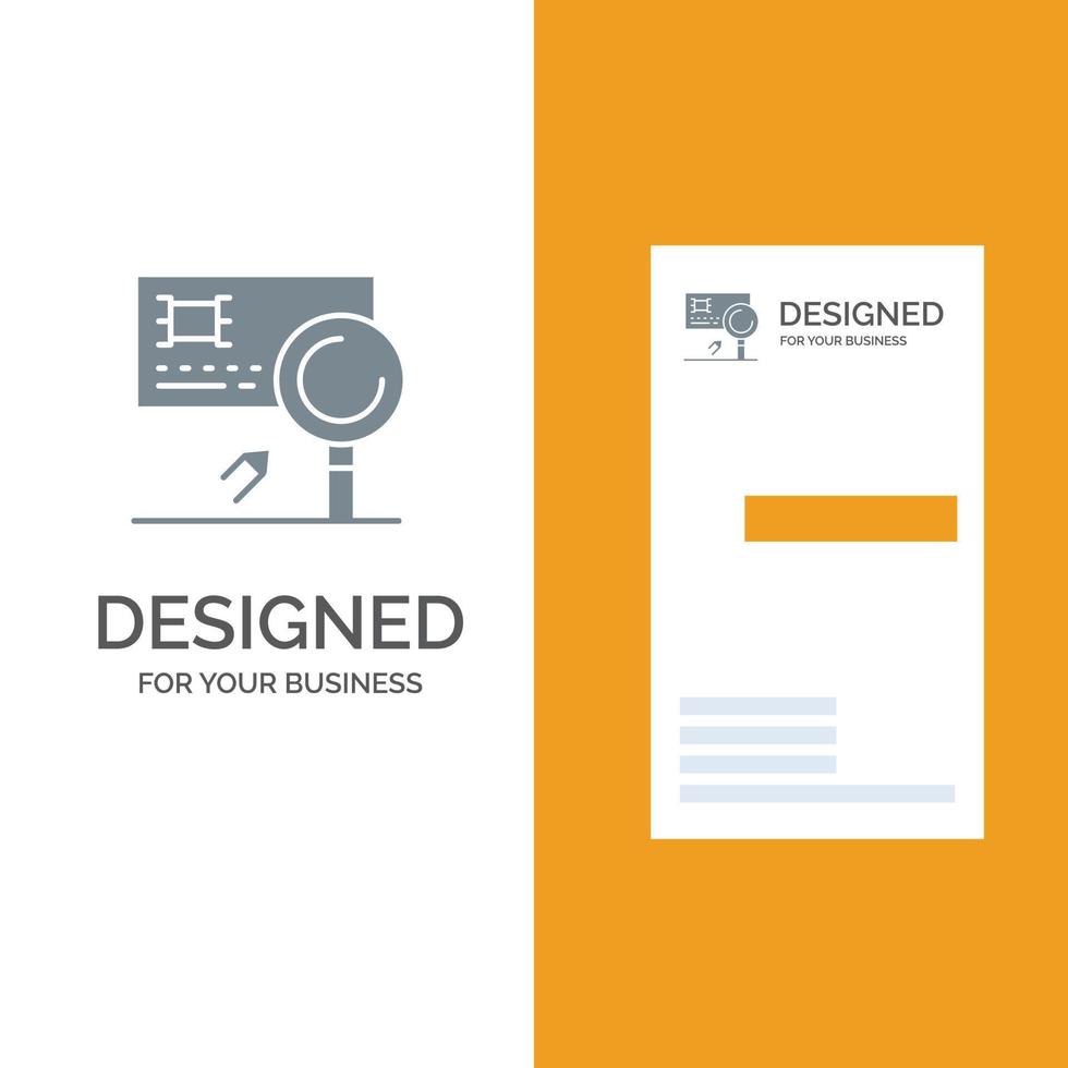 Analysis Banking Card Detection Fraud Grey Logo Design and Business Card Template vector