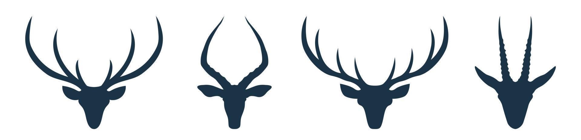 Deer head With Big horn illustration vector