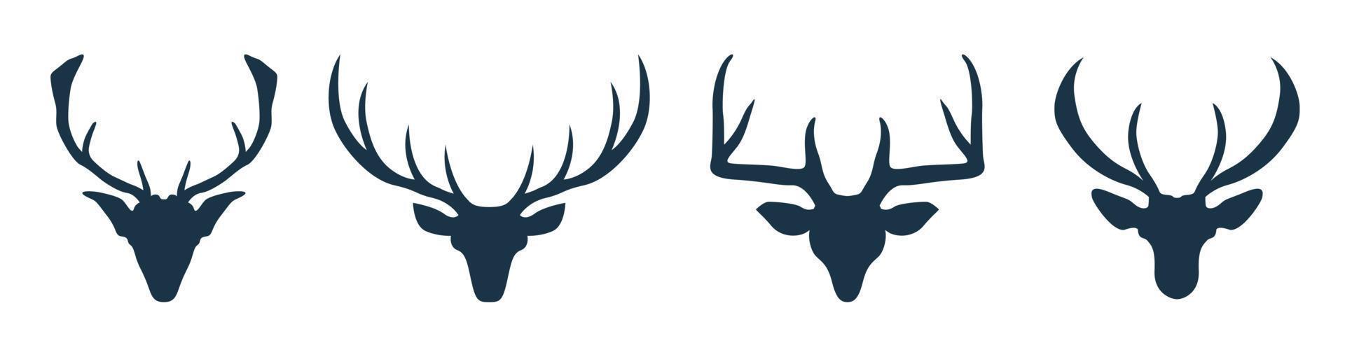 Deer head With Big horn illustration vector