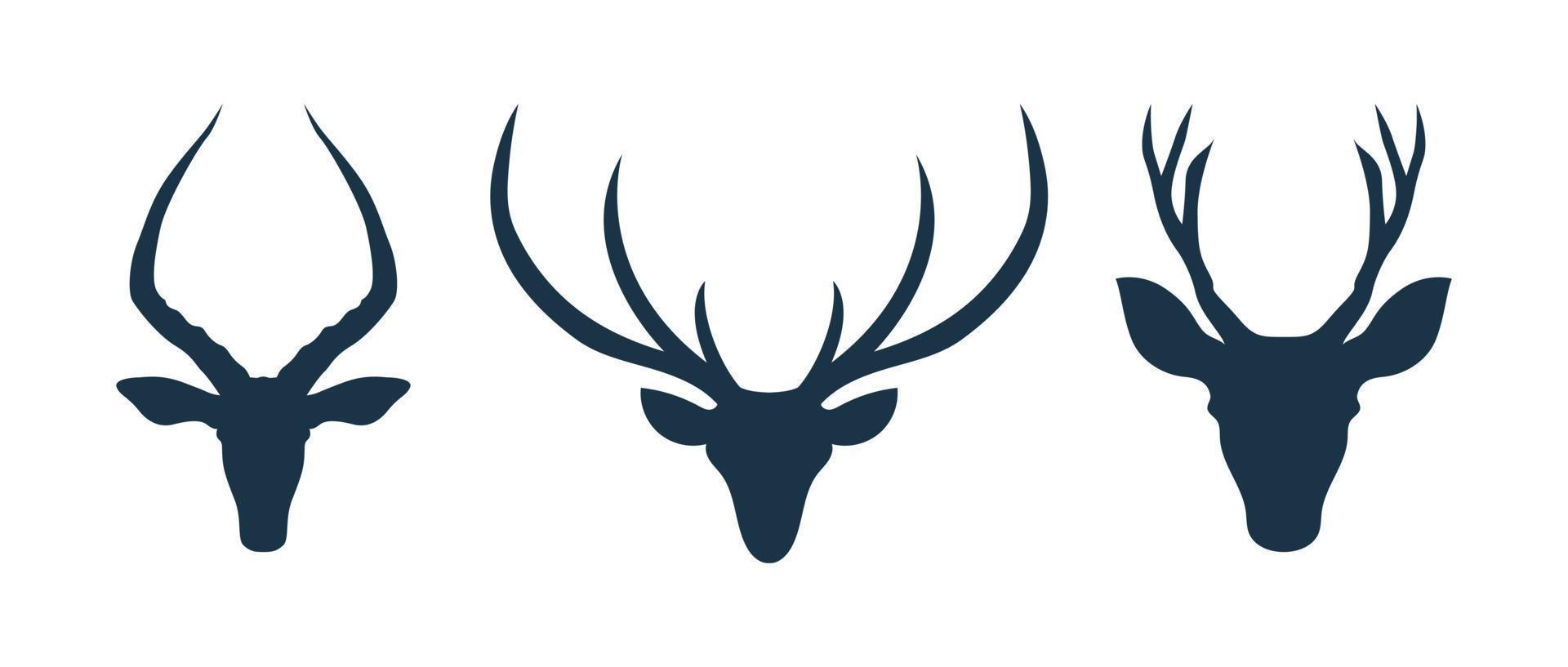 Deer head With Big horn illustration vector