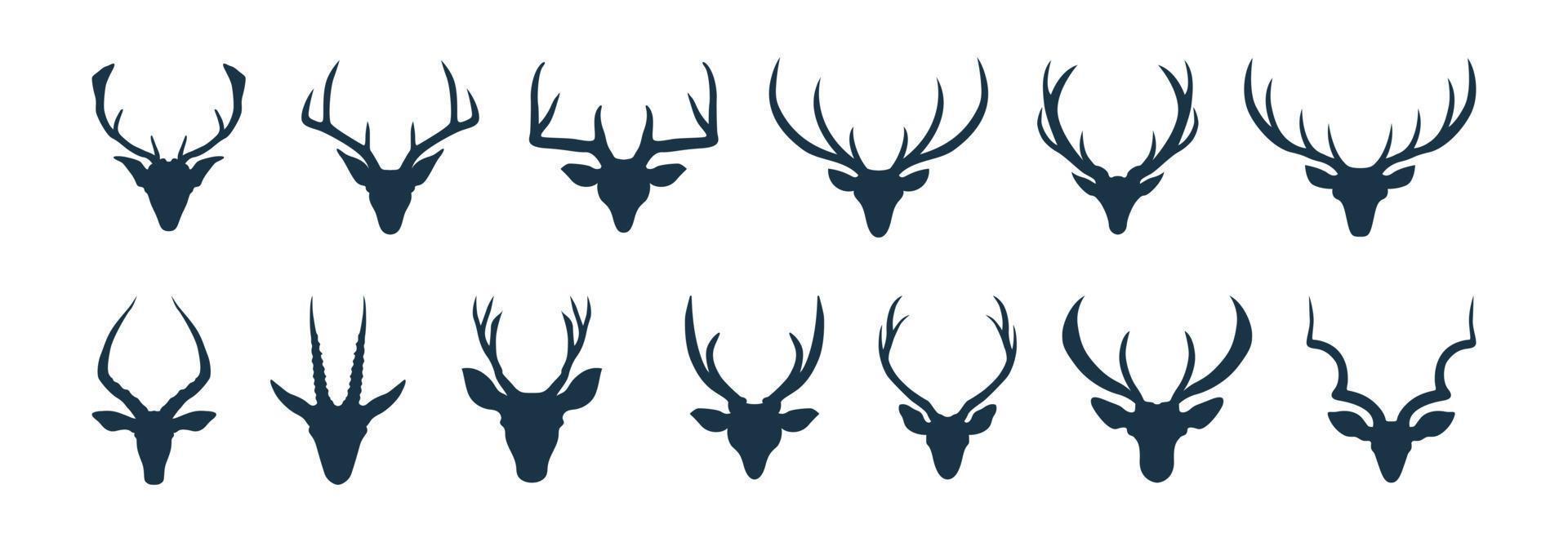 Deer head With Big horn illustration vector