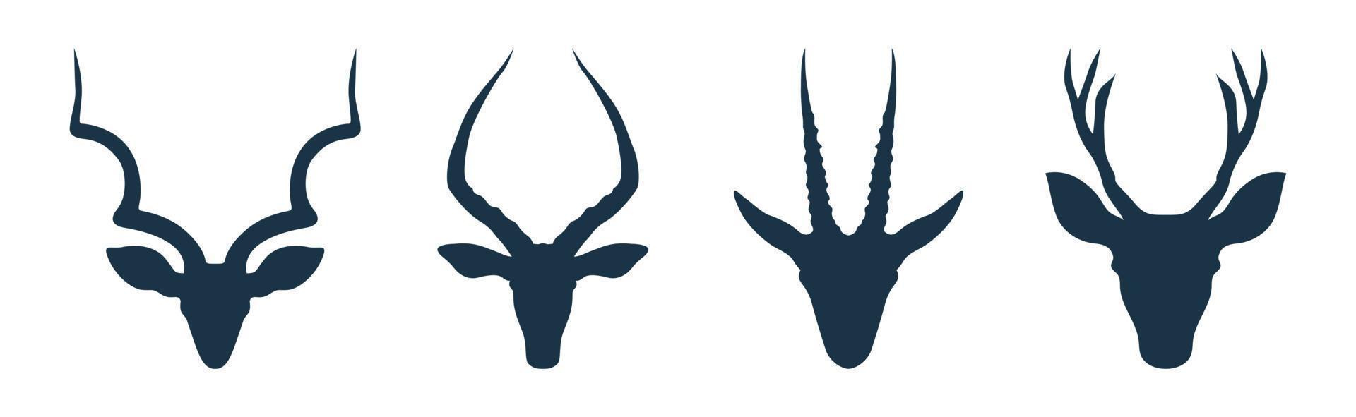 Deer head With Big horn illustration vector