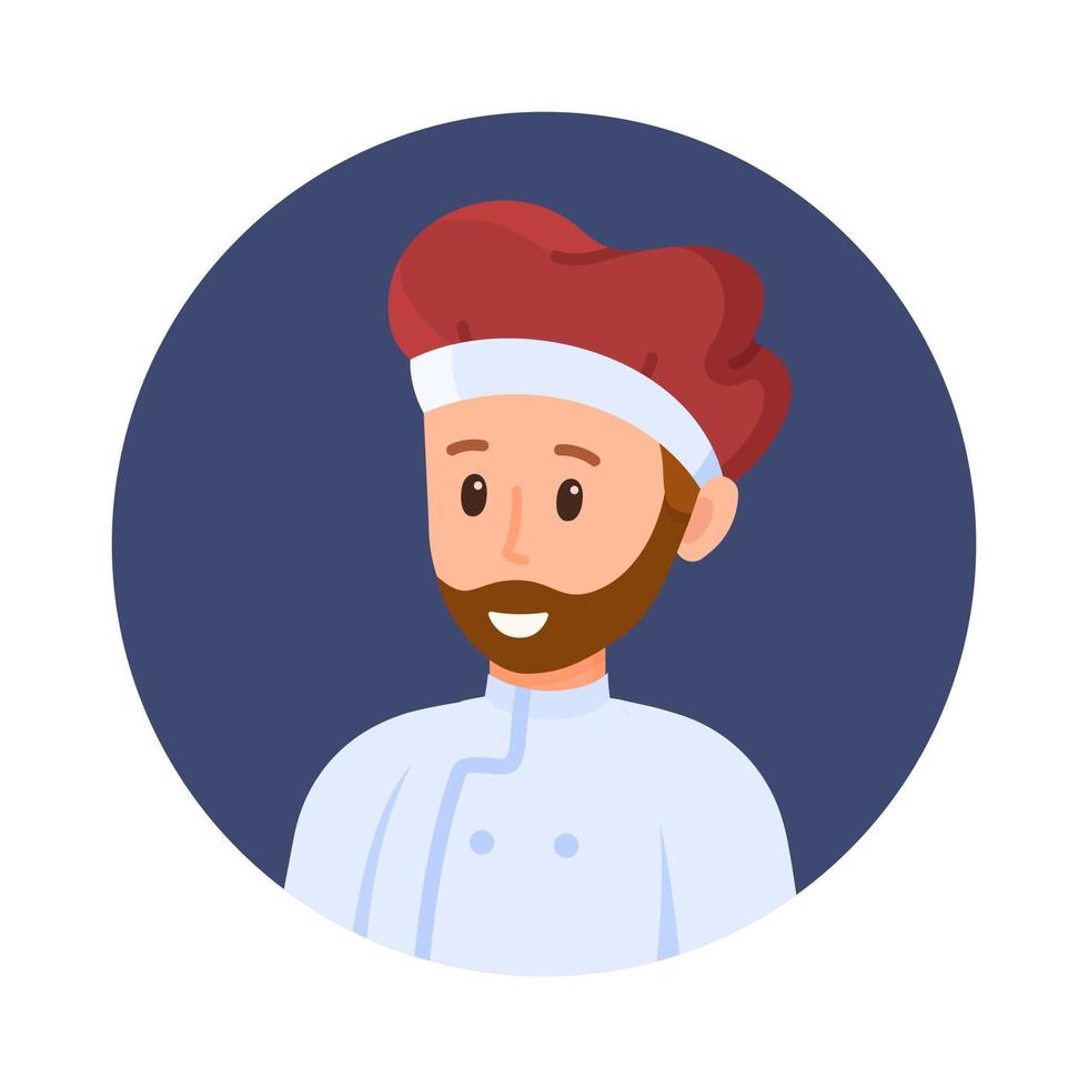 ilustración vectorial piceola avatar. cocinero haciendo pizza. vector