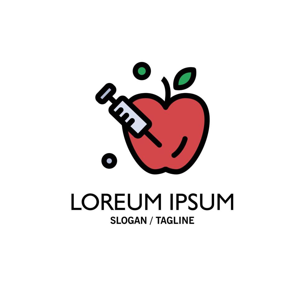 color plano de plantilla de logotipo de empresa de ciencia de gravedad de manzana vector