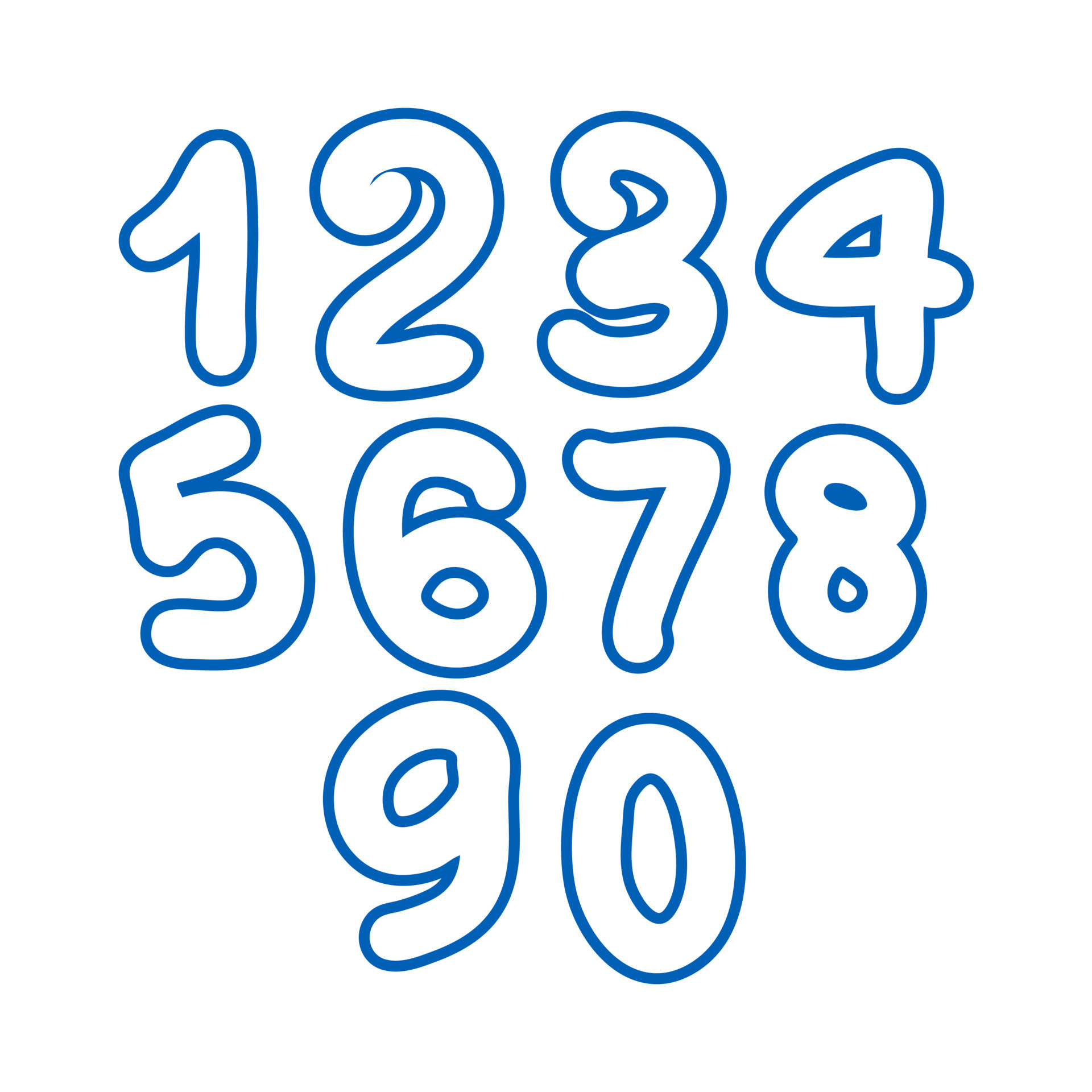 bubble numbers font