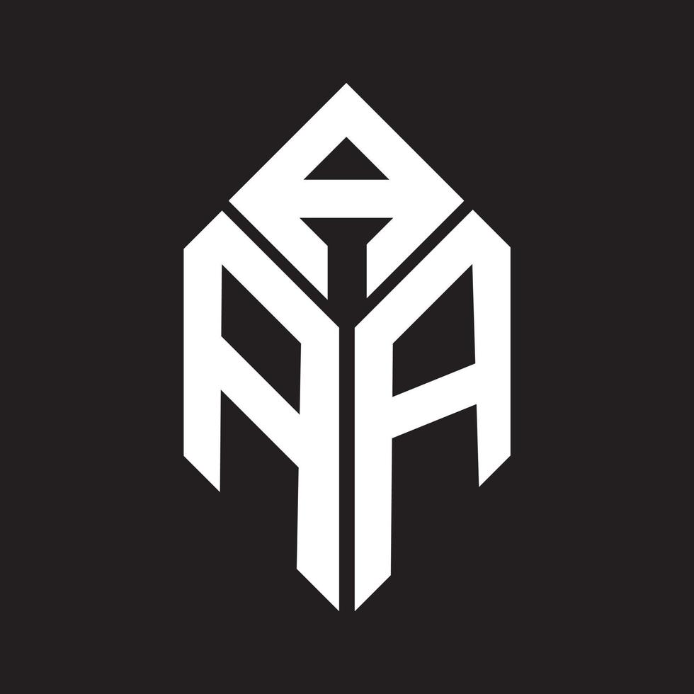 diseño del logotipo de la letra aaa sobre fondo negro. concepto de logotipo de letra de iniciales creativas aaa. diseño de letras aaa. vector