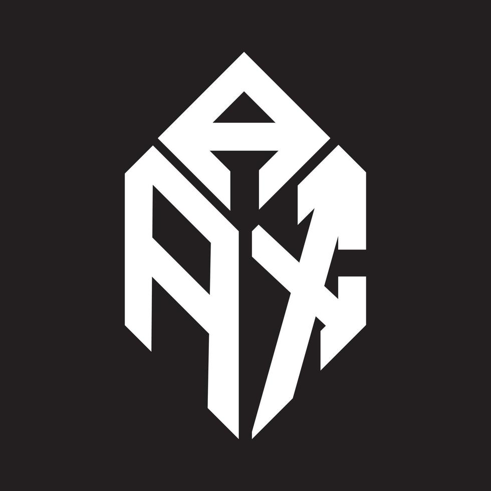 AAX letter logo design on black background. AAX creative initials letter logo concept. AAX letter design. vector