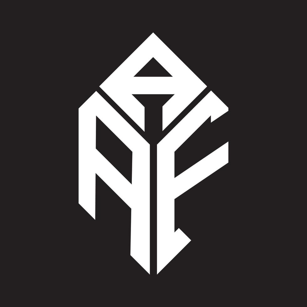 diseño de logotipo de letra aaf sobre fondo negro. concepto de logotipo de letra de iniciales creativas aaf. diseño de letras aaf. vector