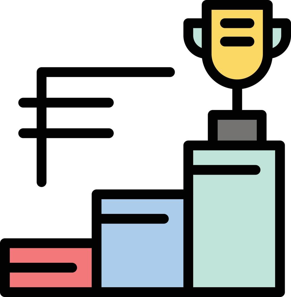 Achievements Prize Trophy Trophy Cup  Flat Color Icon Vector icon banner Template