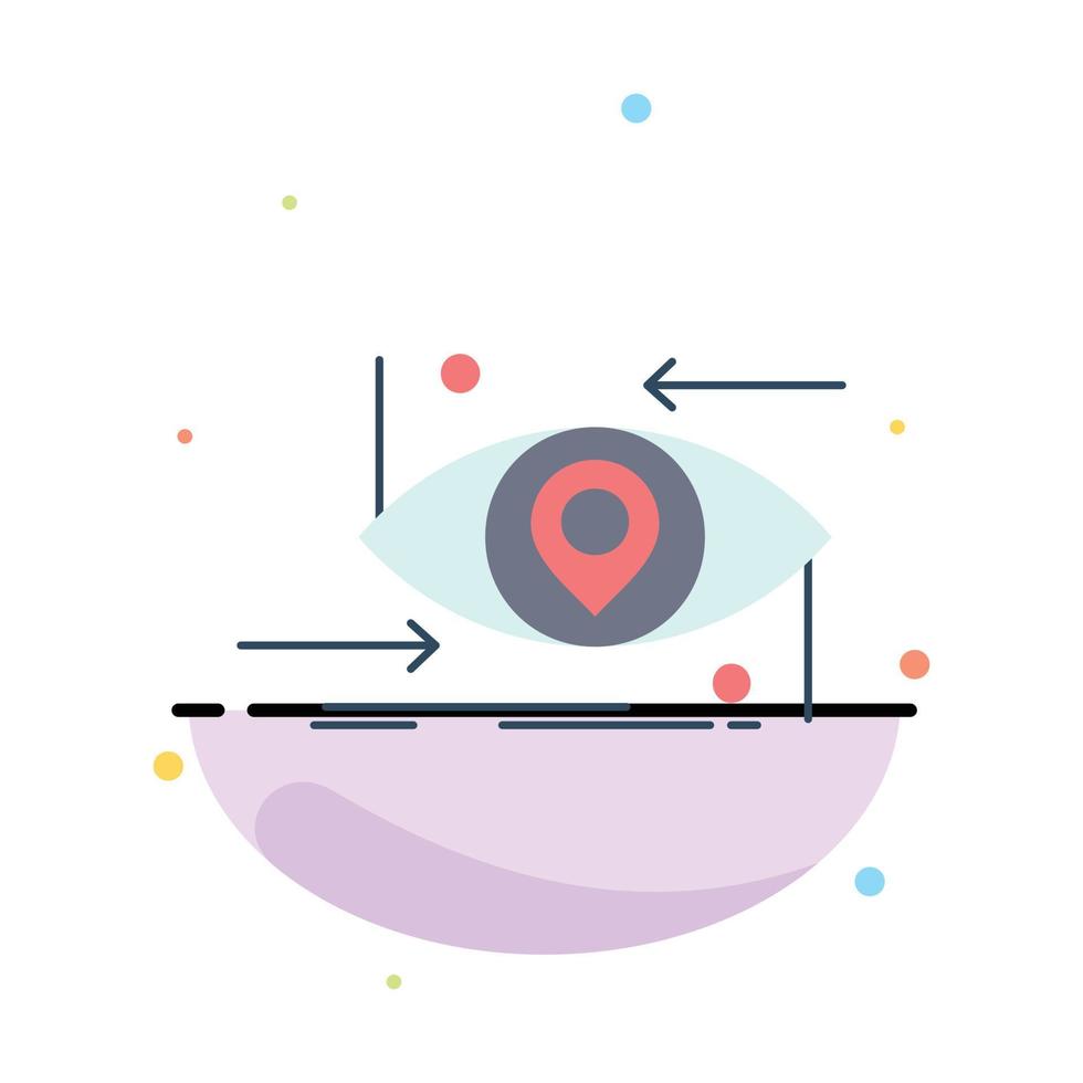 Advanced future gen science technology eye Flat Color Icon Vector