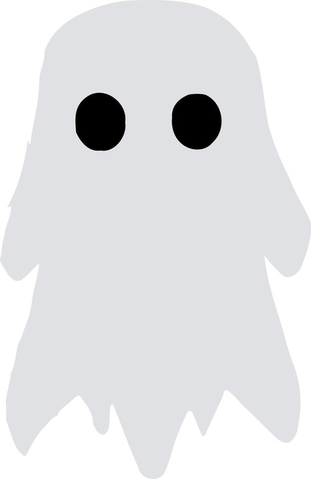 Spooky Floating Ghost Cartoon Illustration vector