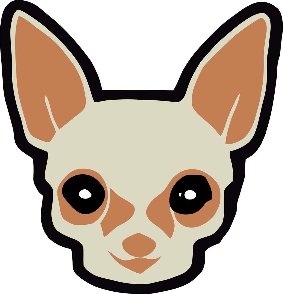 Cute Cartoon Chihuahua Dog Illustration vector