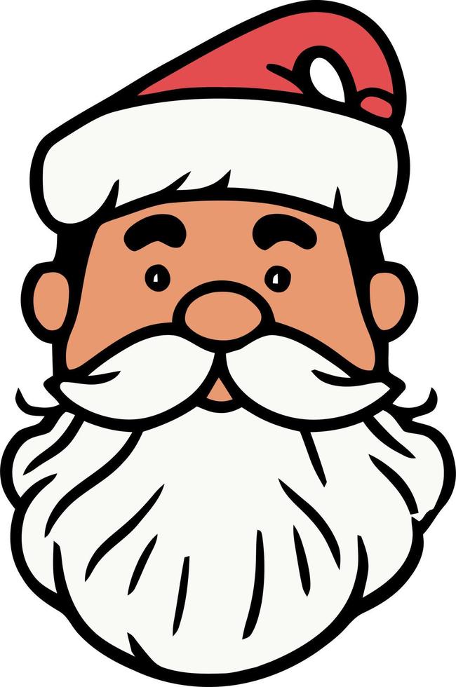 Christmas Santa Claus Head Illustration vector