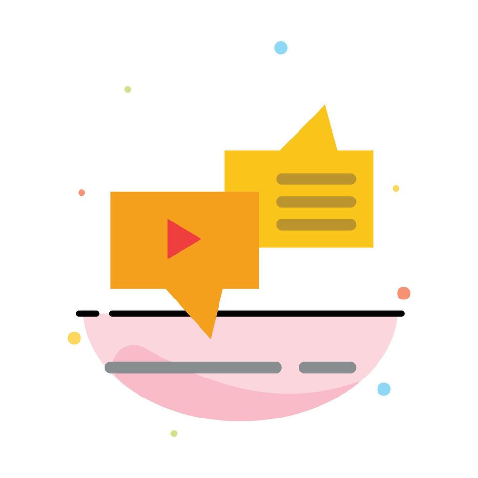 chat conexión marketing mensajería discurso abstracto color plano icono plantilla vector
