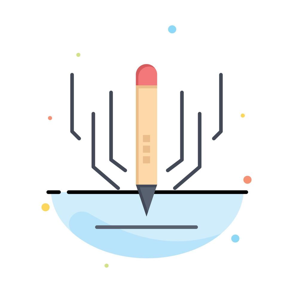 Digital Art Digital Art Education Abstract Flat Color Icon Template vector