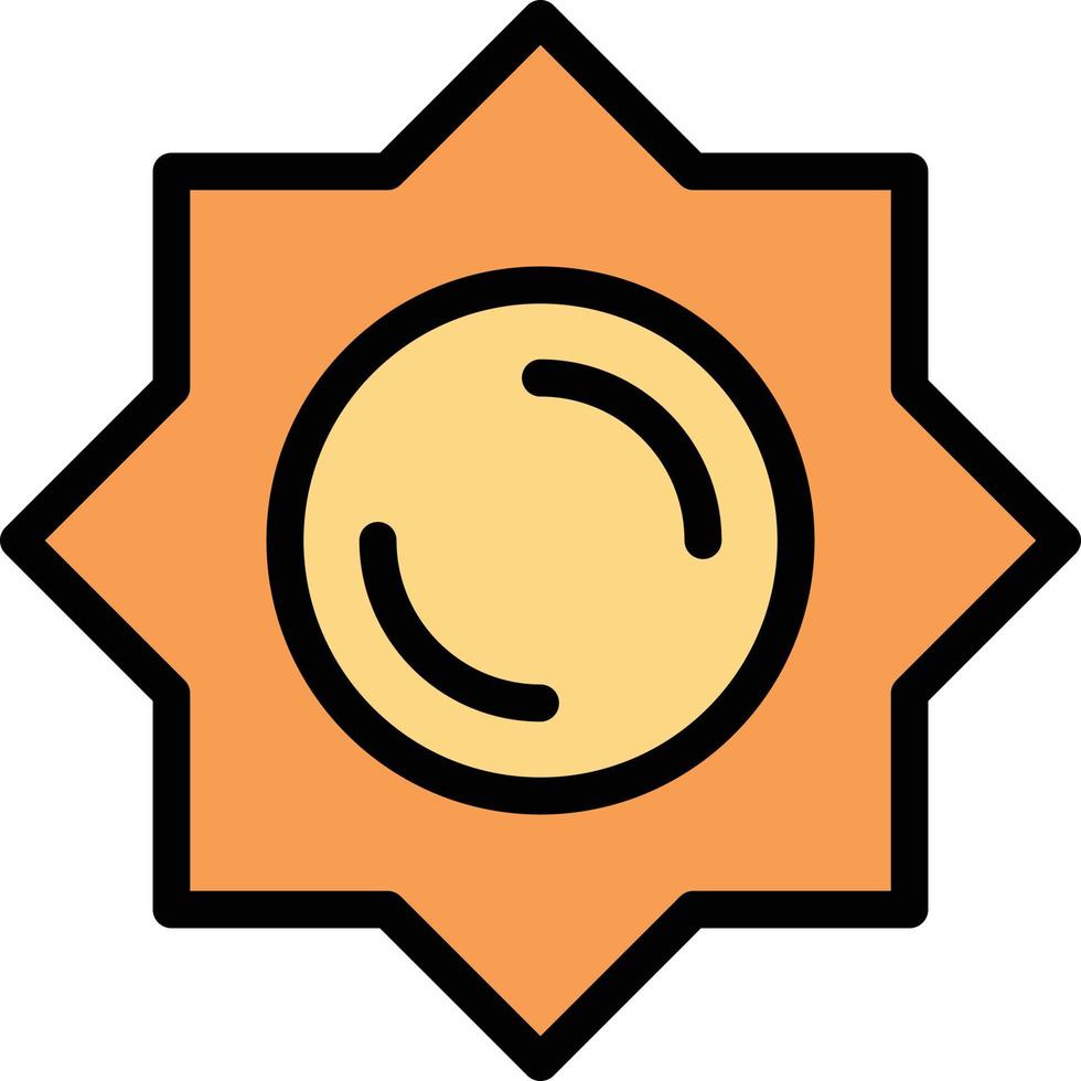Sun Sunshine Greece  Flat Color Icon Vector icon banner Template