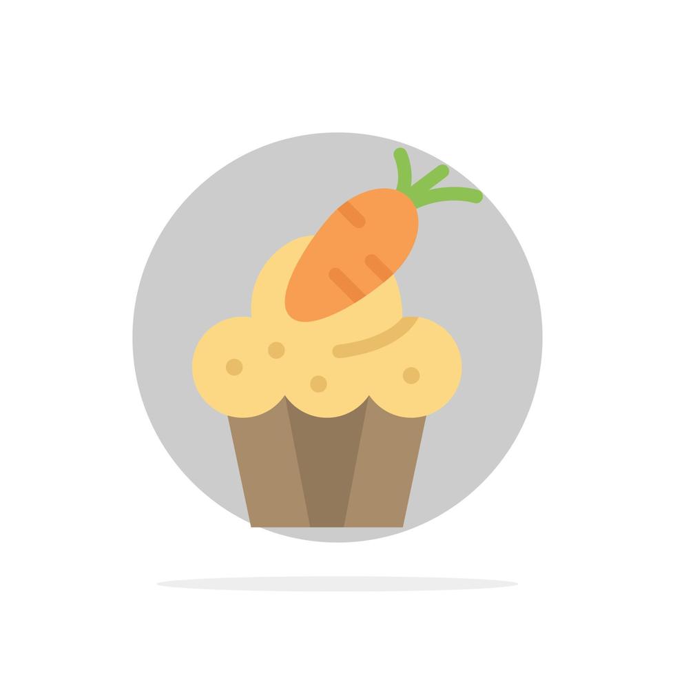 Cake Cup Food Easter Carrot Abstract Circle Background Flat color Icon vector